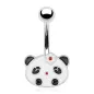 Piercing nombril tête de panda
