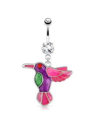 Piercing nombril colibri