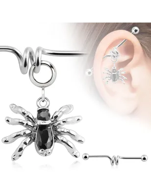 Piercing industriel pendentif araignée