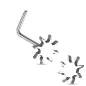 Piercing nez tige en L soleil