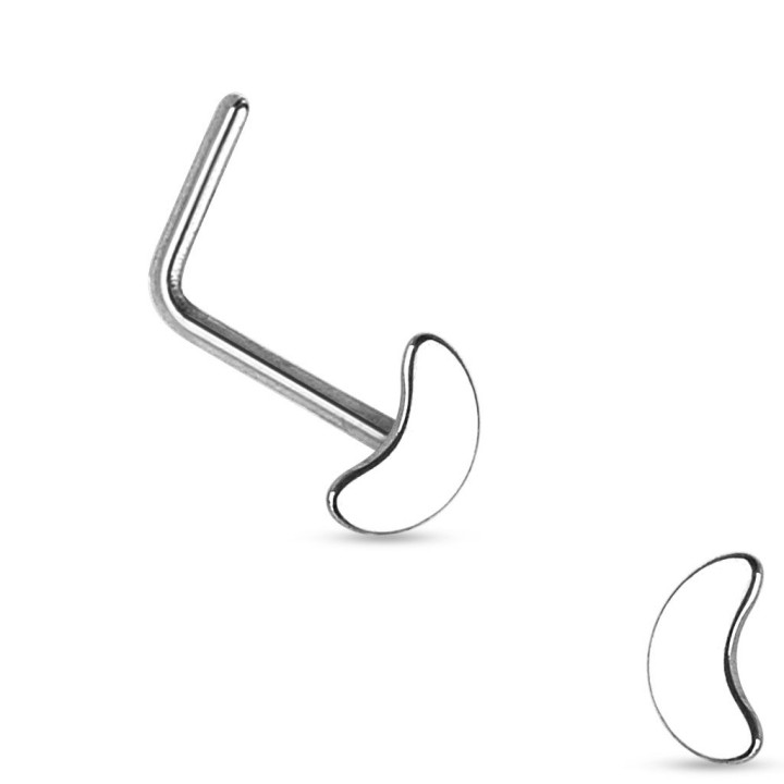 Piercing nez tige en L lune