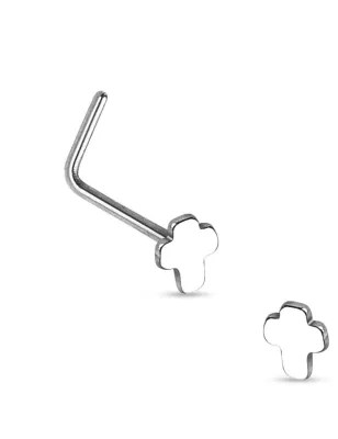 Piercing nez tige en L croix