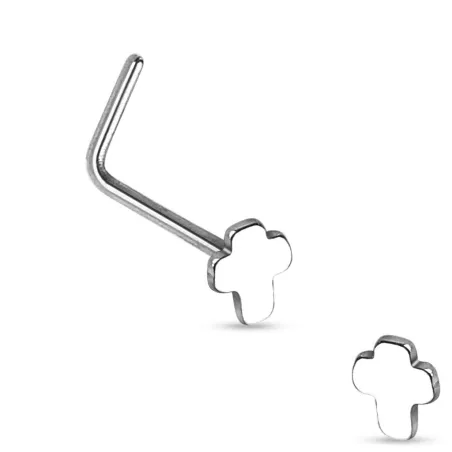 Piercing nez tige en L croix