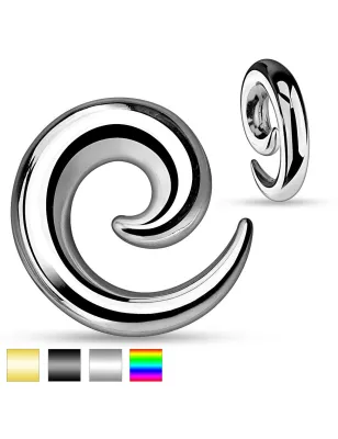 Piercing écarteur d'oreille spirale