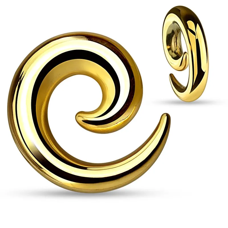 Piercing écarteur d'oreille spirale