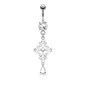 Piercing nombril croix filigrane