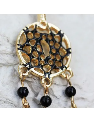 Piercing nombril plaqué or attrape rêves
