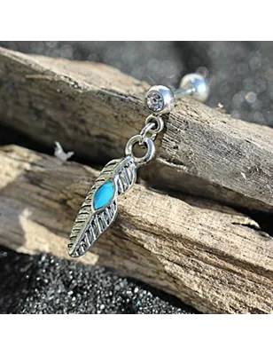 Piercing cartilage hélix plume tribale