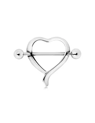 Piercing téton bouclier coeur