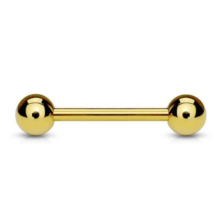 Piercing Barbell Plaqué Or