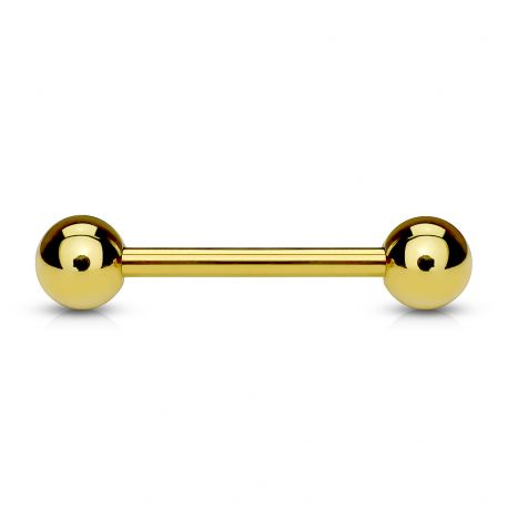 Piercing Barbell Plaqué Or