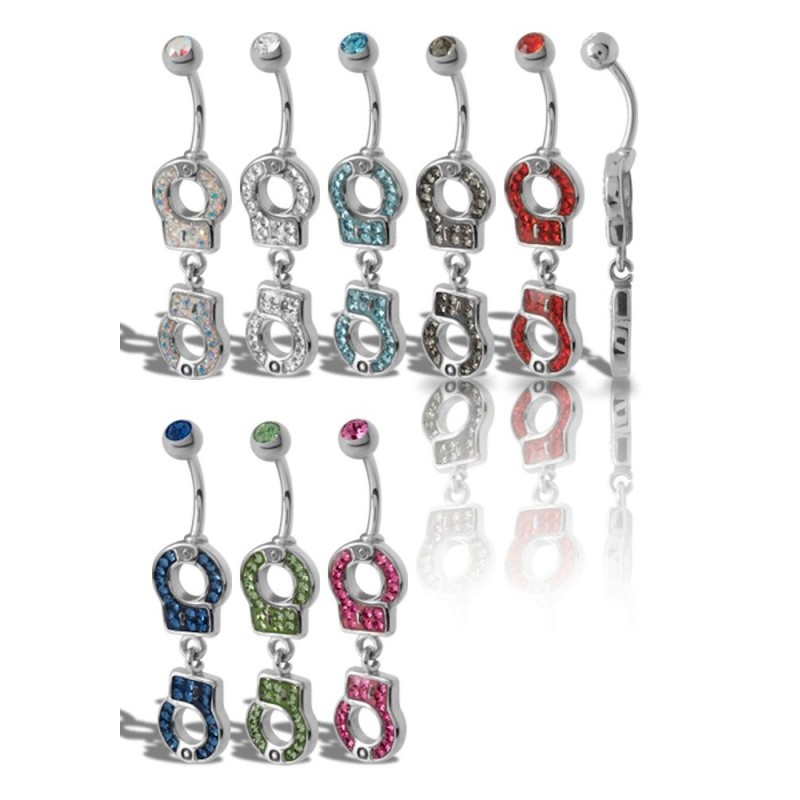 Piercing Nombril En Acier Chirurgical ANAZOZ - Forme Menottes, 2 Pièces, Hypoallergénique