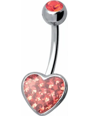 Piercing nombril Crystal Evolution Swarovski Coeur