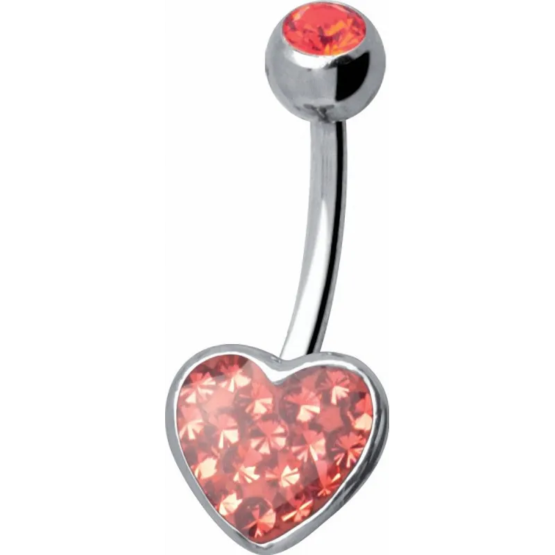 Piercing nombril Crystal Evolution Swarovski Coeur
