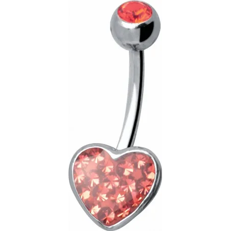 Piercing nombril Crystal Evolution Swarovski Coeur