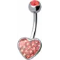 Piercing nombril Crystal Evolution Swarovski Coeur