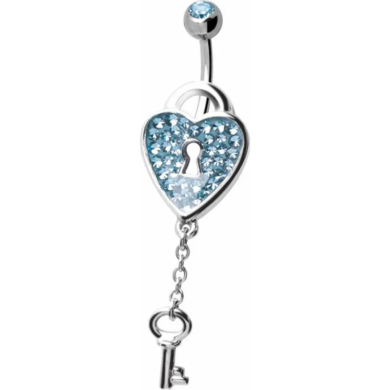 Piercing nombril Crystal Evolution Swarovski Cadenas Coeur