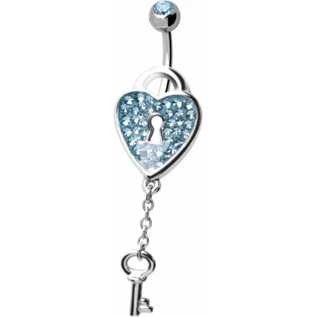 Piercing nombril Crystal Evolution Swarovski Cadenas Coeur