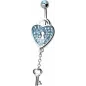 Piercing nombril Crystal Evolution Swarovski Cadenas Coeur