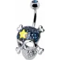 Piercing nombril Crystal Evolution Swarovski Tête de Mort
