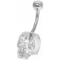 Piercing nombril Crystal Evolution Swarovski Crâne cristal