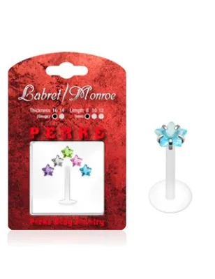 Pack Piercing Labret Bioflex Pierre Etoile - Bijou Piercing Labret