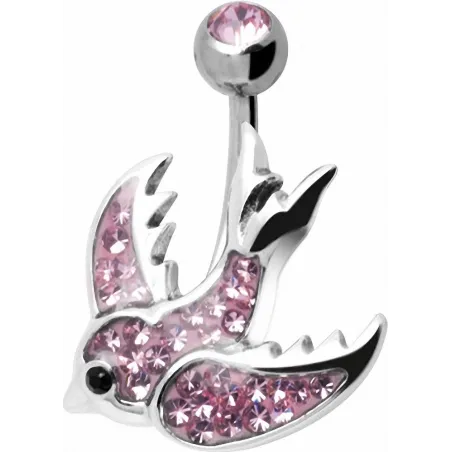 Piercing nombril Crystal Evolution Swarovski Hirondelle