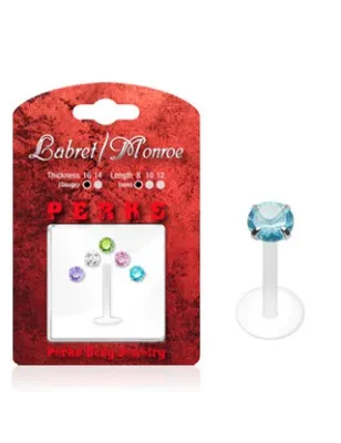 Pack Piercing Labret Bioflex Pierre Ronde - Bijou Piercing Labret