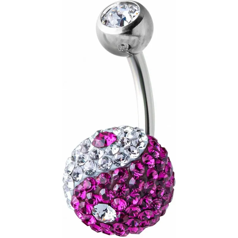 Piercing nombril Crystal Evolution Swarovski Yin et Yang