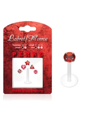 Pack Piercing Labret Bioflex Rouge - Bijou Piercing Labret