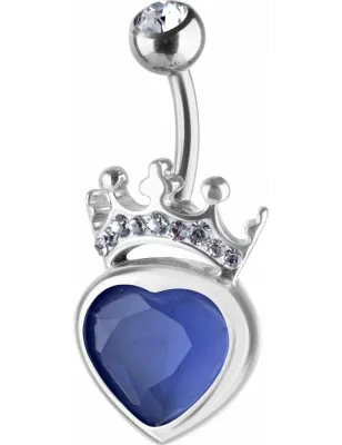 Piercing nombril Crystal Evolution Swarovski Coeur Royal