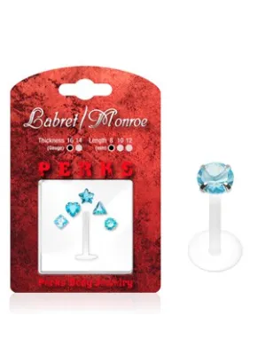 Pack Piercing Labret Bioflex Turquoise - Bijou Piercing Labret