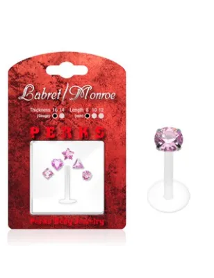 Pack Piercing Labret Bioflex Rose - Bijou Piercing Labret