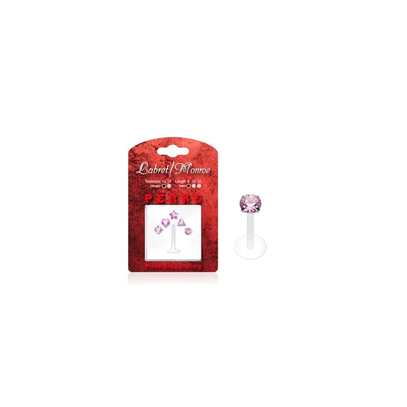 Pack Piercing Labret Bioflex Rose