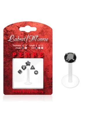 Pack Piercing Labret Bioflex Noir - Bijou Piercing Labret