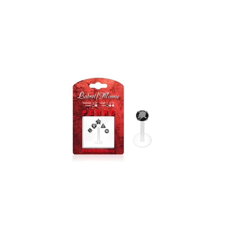 Pack Piercing Labret Bioflex Noir