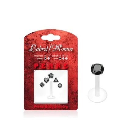 Pack Piercing Labret Bioflex Noir - Bijou Piercing Labret