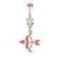 Piercing nombril flèche de cupidon or rose Piercing nombril flèche de cupidon or rose