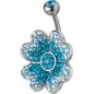Piercing nombril Crystal Evolution Swarovski fleur de trèfle