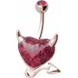 Piercing nombril Crystal Evolution Swarovski Or Rose Coeur Endiablé