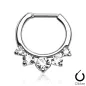 Piercing septum cinq gemmes blancs Piercing septum cinq gemmes blancs