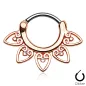Piercing septum tribal or rose