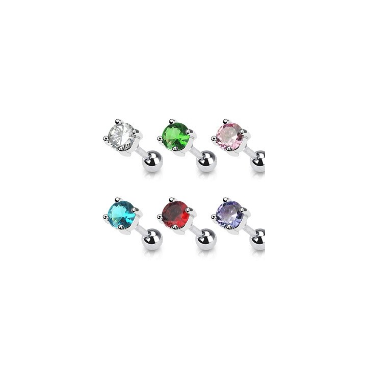 Piercing Tragus Cartilage Triple Gemme Rond