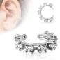 Faux piercing oreille manchette strass blanc