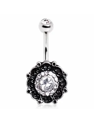 Piercing nombril floral