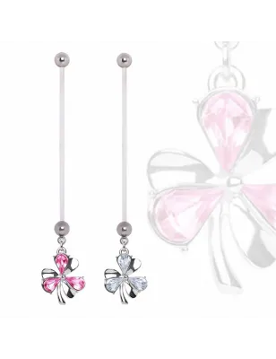 Piercing nombril de grossesse trèfle