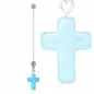 Piercing nombril de grossesse croix turquoise