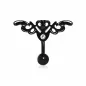 Piercing nombril inversé tribal coeur ailé