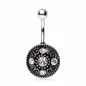 Piercing nombril bouclier antique