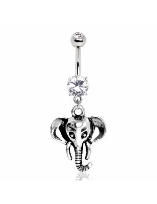 Piercing nombril pendentif éléphant